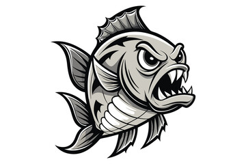 Angry fish  art   illustration   vector 17.eps