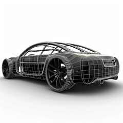 Naklejka premium Car Roll Cage Design Isolated On Transparent 
