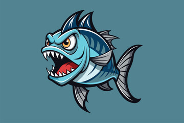Angry fish  art   illustration   vector 19.eps