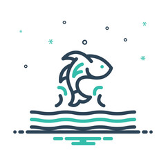 Mix icon for fish