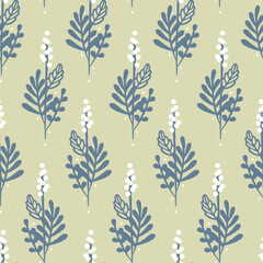 Series of floral seamless pattern in simple hand drawing style for print wallpaper fabric textile paper warp