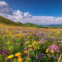 Fototapeta premium meadow with flowers