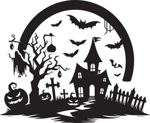 Halloween Silhouette Vector Illustration