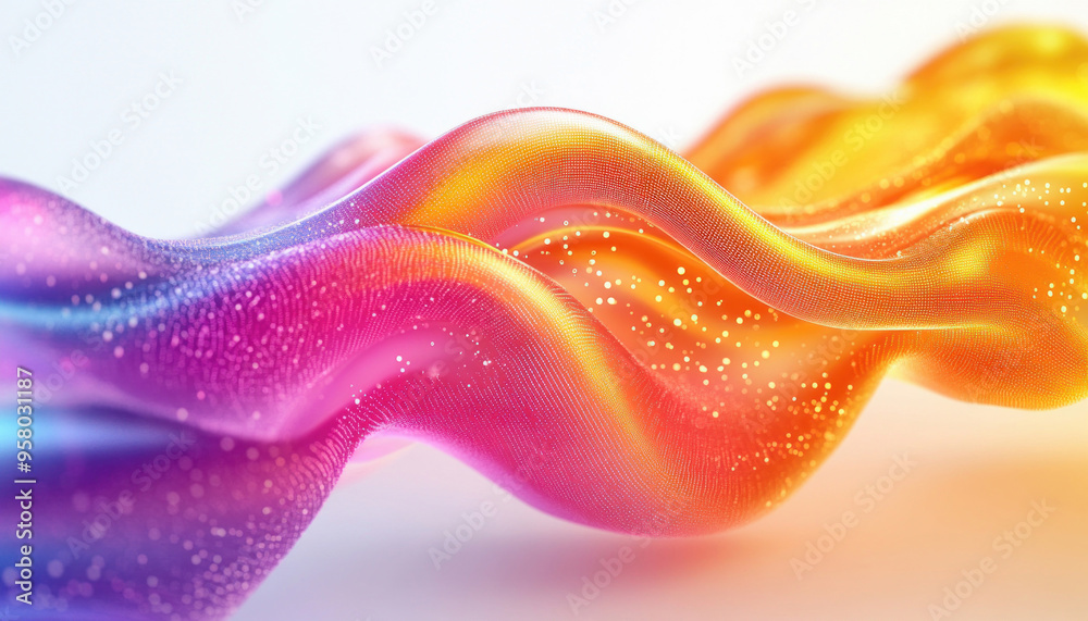 Wall mural abstract colorful wave background flowing in smooth lines