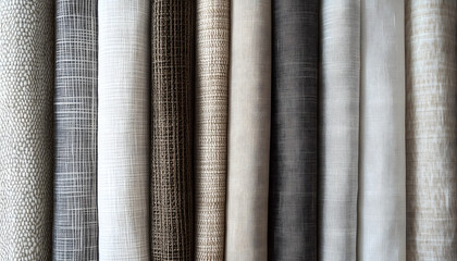 Fototapeta premium Thin, repeating lines or stripes, either vertical or horizontal, on a neutral background