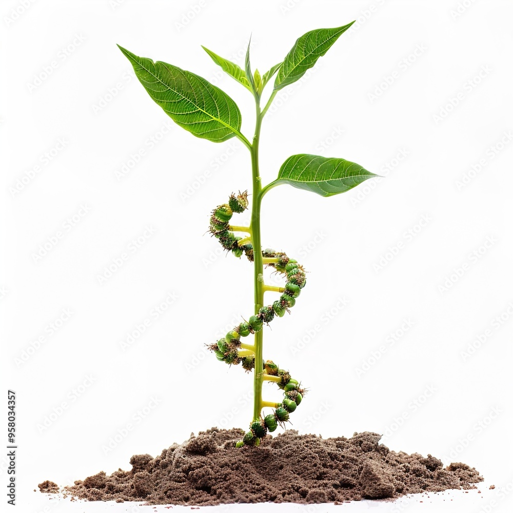 Wall mural plant in soil