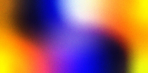 Colorful and blurry digital grain soft noise texture. blurry rainbow color abstract background.  gradient mesh background with multicolor watercolor splashes.
