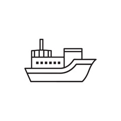 Obraz premium Cruise ship icon, silhouette, Ship Clipart, Cruise ship logo design vector illustration.