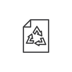 Recycled Paper line icon
