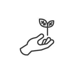 Tree Planting line icon