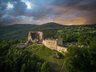 Obraz premium Ruins of Kamieniec Castle in Poland.