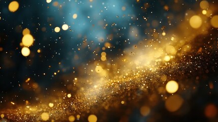 Obraz premium A captivating abstract background of shimmering particles in vibrant colors, perfect for creating a magical or festive atmosphere.