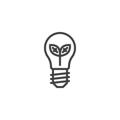 Eco-Friendly Light line icon