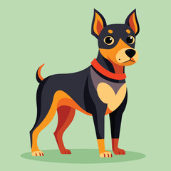 dog vector illustration and cute dog Adobe Illustrator Artwork