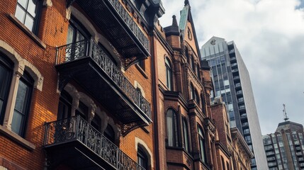 Fototapeta premium Old and New Architecture in the City