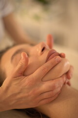 Face massage for young women 