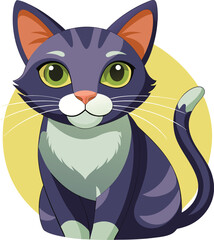 cat vector art icon