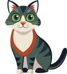 cat vector art icon