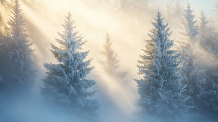 Naklejka premium A scenic mountain vista unfolds, lush green slopes cascading towards a tranquil lake