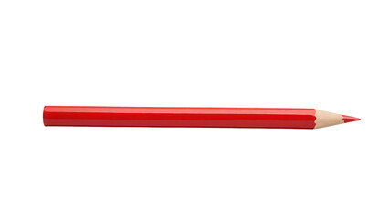 red pencil color isolated on transparent background