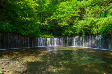 軽井沢の人気観光スポット 白糸の滝