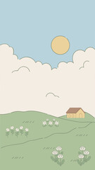 Pastel Illustrative Quote Reminder Phone Wallpaper