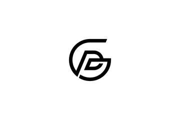 Letter GP or PG Logo Design Vector 