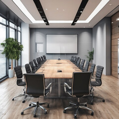 office interior with table and chairs