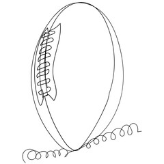continuous line drawing American football and helmet icon