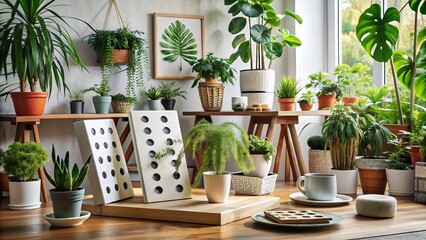 Domino designs bring a touch of curated chaos to spaces, paired with airy greenery, tactile throw blankets, and