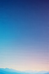 Obraz premium Beautiful sunset over mountain range with a colorful gradient sky, providing a tranquil and inspiring landscape. Perfect for nature and travel themes.