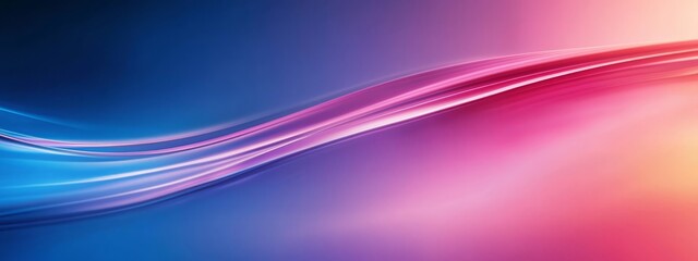  A detailed shot of a tricolor wallpaper in shades of blue, pink, and yellow, with a radiant wave of light emanating from it