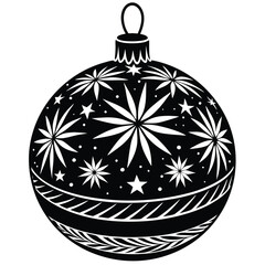 Fototapeta premium Christmas Decorative Ball Vector on White Background, Elegant Holiday Ornament Design, Festive Christmas Decoration Illustration, Isolated Christmas Ball Vector for Seasonal Artwork and Holiday Themes
