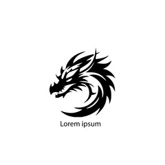 Chinese Dragon Vector. Premium Vector | Flat dragon silhouette dragon illustration vector. Premium Vector | Dragon logo icon design illustration.