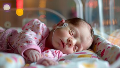 World Prematurity Day. Prematurity baby in clinic. November 17th.Prematurity awareness month.
