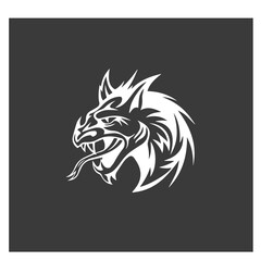 Chinese Dragon Vector. Premium Vector | Flat dragon silhouette dragon illustration vector. Premium Vector | Dragon logo icon design illustration.