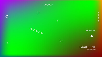 Glittering gradient background with hologram effect and magic lights. Business or advertising design. Bright dynamic mesh for poster, flyer, banner. Vector illustration