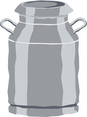 Illustration of a container filled with milk