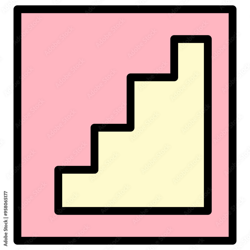 Poster services stairs hotel filled outline icon