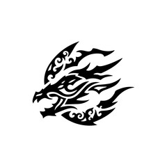 Chinese Dragon Vector. Premium Vector | Flat dragon silhouette dragon illustration vector. Premium Vector | Dragon logo icon design illustration.