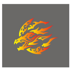 Obraz premium Chinese Dragon Vector. Premium Vector | Flat dragon silhouette dragon illustration vector. Premium Vector | Dragon logo icon design illustration.