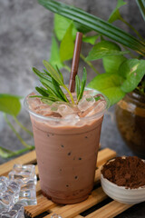 Cocoa and strawberry, street drinks in Thailand