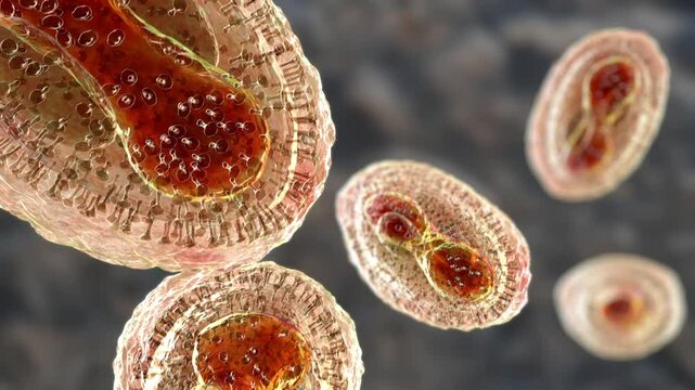 Monkeypox viruses, animation