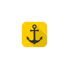 Anchor icon isolated on transparent background