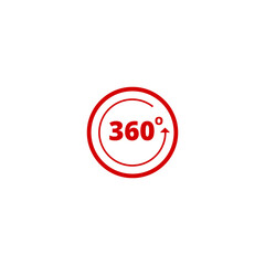 Angle 360 degrees icon isolated on transparent background