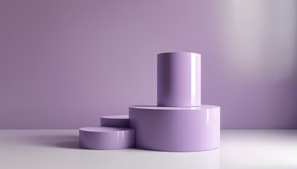 modern lavender colour podiums with free space