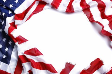 Naklejka premium Flag Frame. American Flag with Blank Frame for Democratic Background