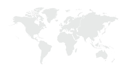 World map. for website layouts,background,education, precise,customizable,Travel worldwide,map silhouette backdrop,earth geography, political,reports. Grayscale style ,isolated on white background.