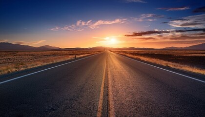 The Open Road at Dusk: A Symbol of New Beginnings and Adventure