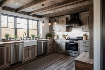 Fototapeta premium modern farmhouse kitchen